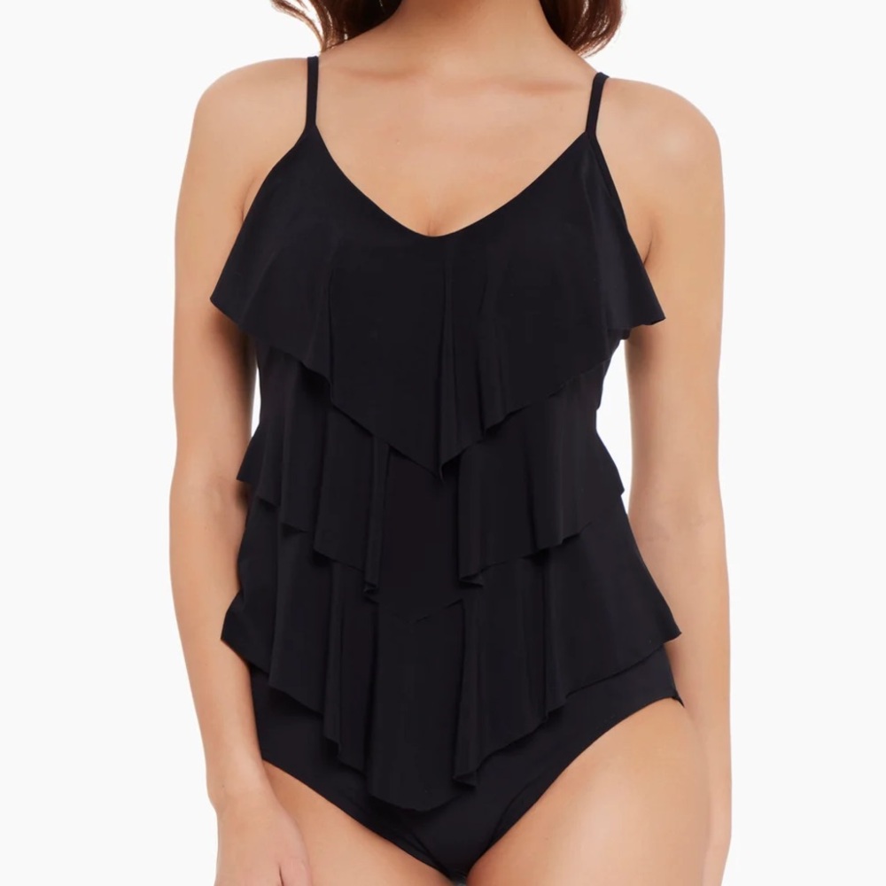 Magicsuit Black ‘Rita Tankini’ Tiered Layered Bathing Suit Top